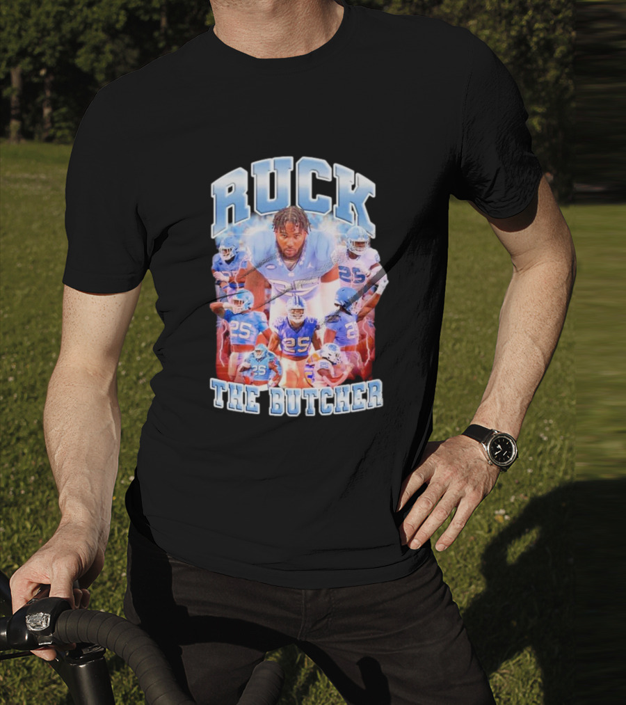 Ruck The Butcher UNC Football Kaimon Rucker Number 25 T-Shirt