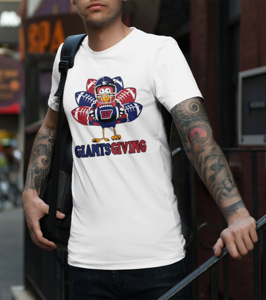 New York Giants Turkey Football Giantsgiving Thanksgiving T-Shirt