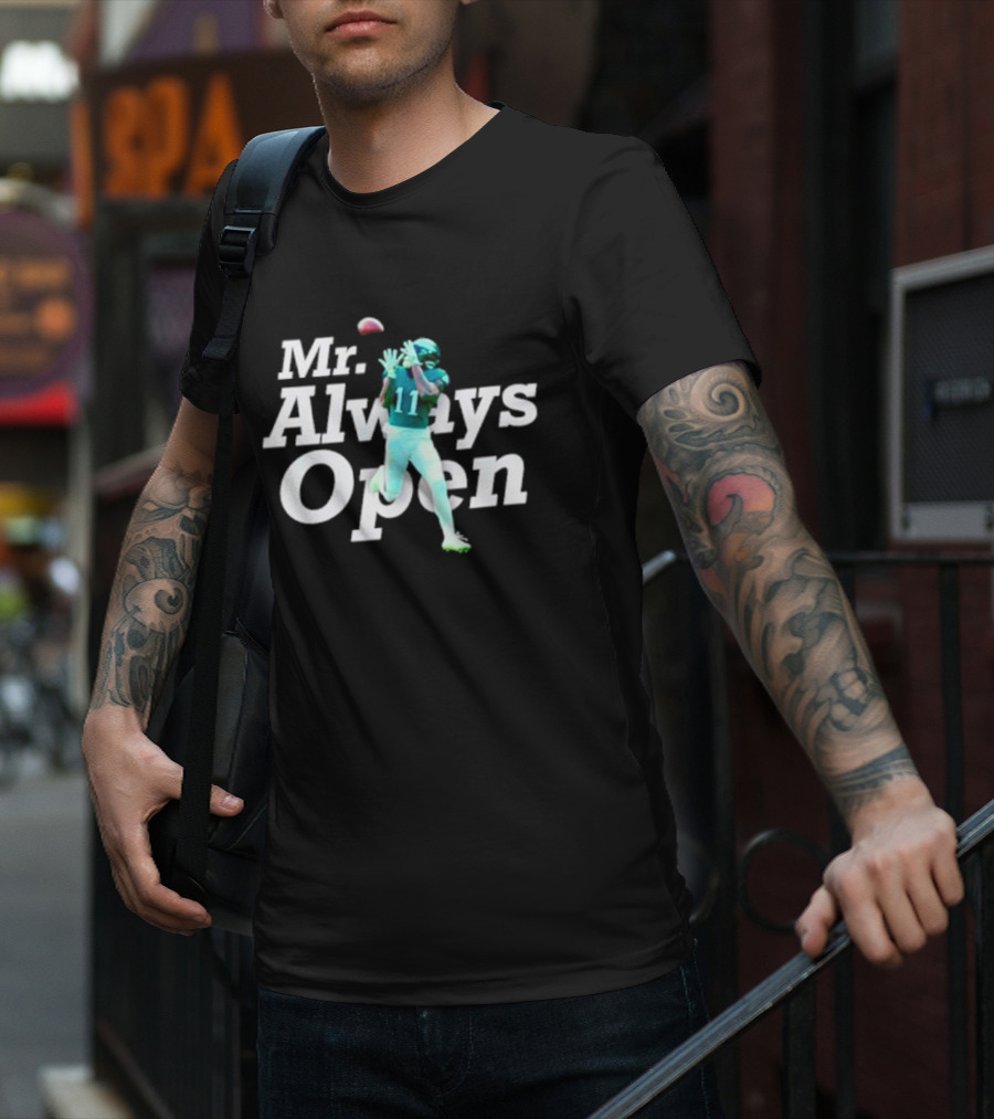 Philadelphia Eagles Mr. Always Open 11 Catching Football T-Shirt