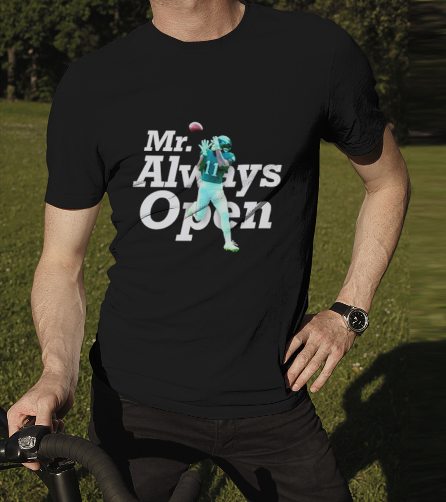 Philadelphia Eagles Mr. Always Open 11 Catching Football T-Shirt