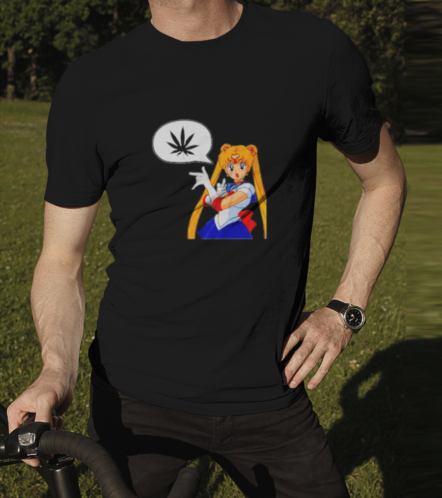 Sailor Moon Marijuana Speech Bubble Iconic Character T-Shirt