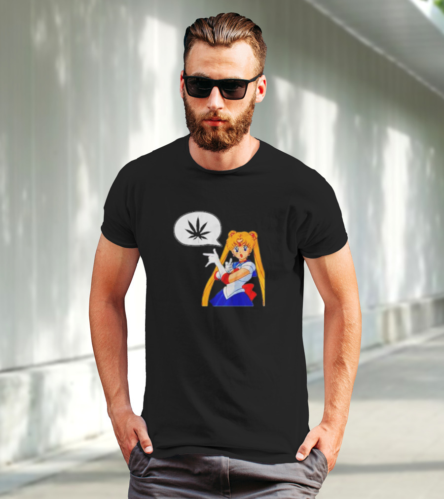 Sailor Moon Marijuana Speech Bubble Iconic Character T-Shirt