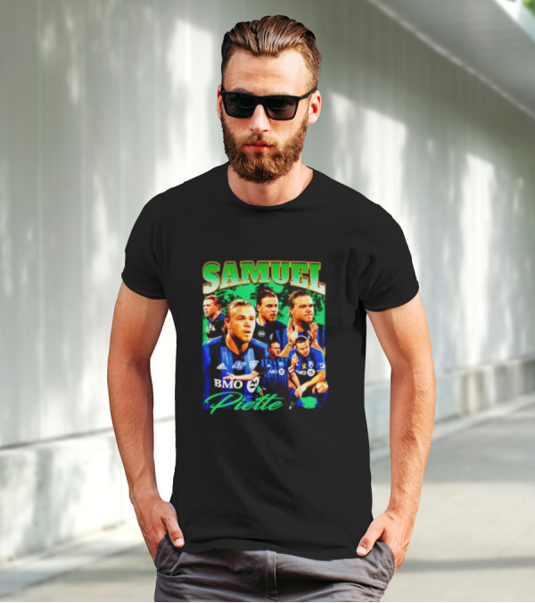 Samuel Piette Soccer Montage BMO Blue Jersey T-Shirt
