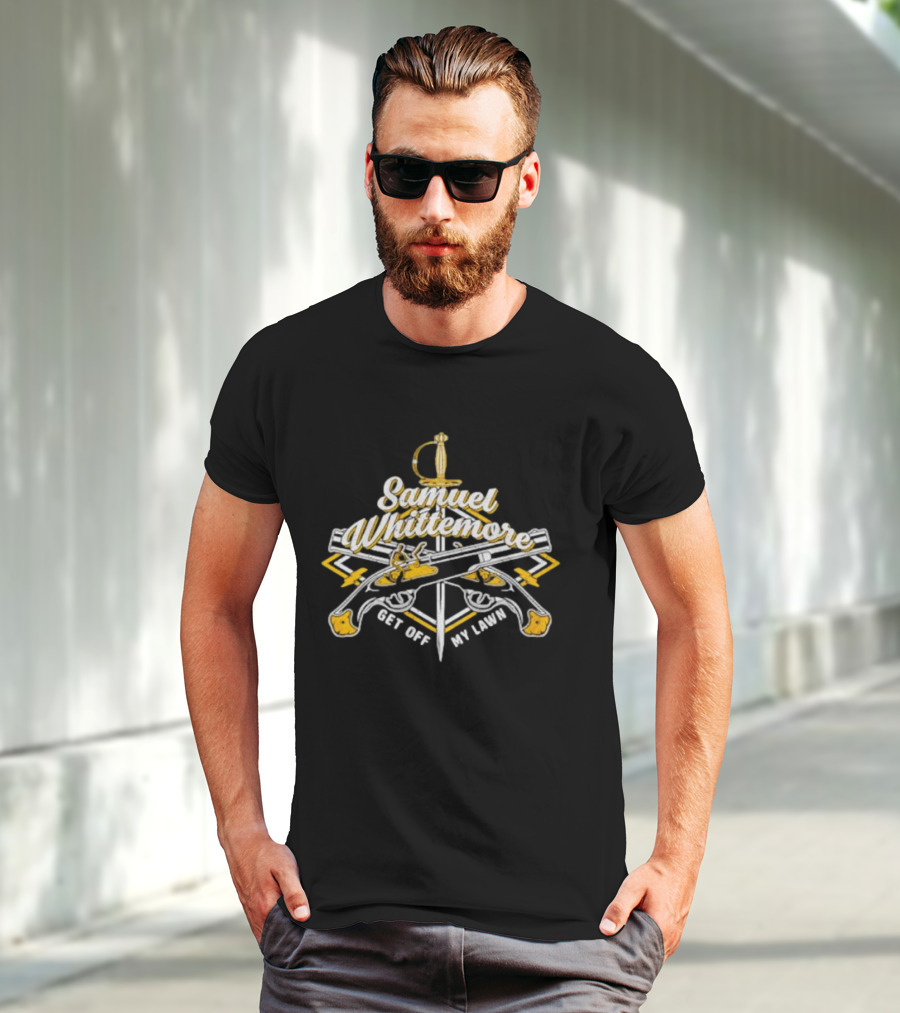 Samuel Whittemore Get Off My Lawn Emblem With Swords And Muskets T-Shirt