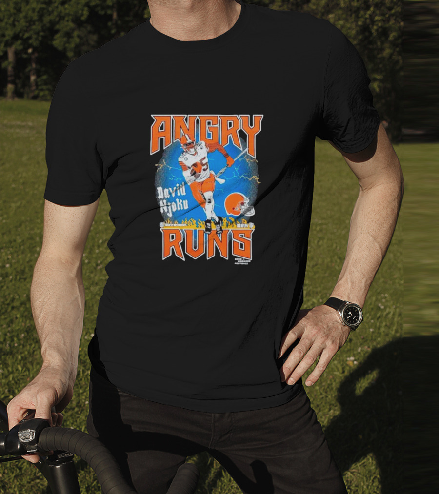 Angry Runs David Njoku Cleveland Browns Football T-Shirt