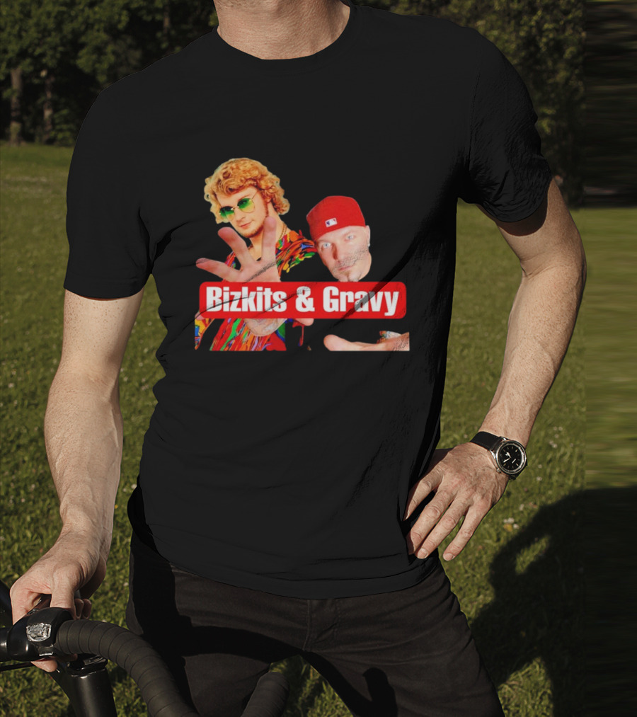 Bizkits And Gravy Funny Meme Parody With Colorful Characters T-Shirt