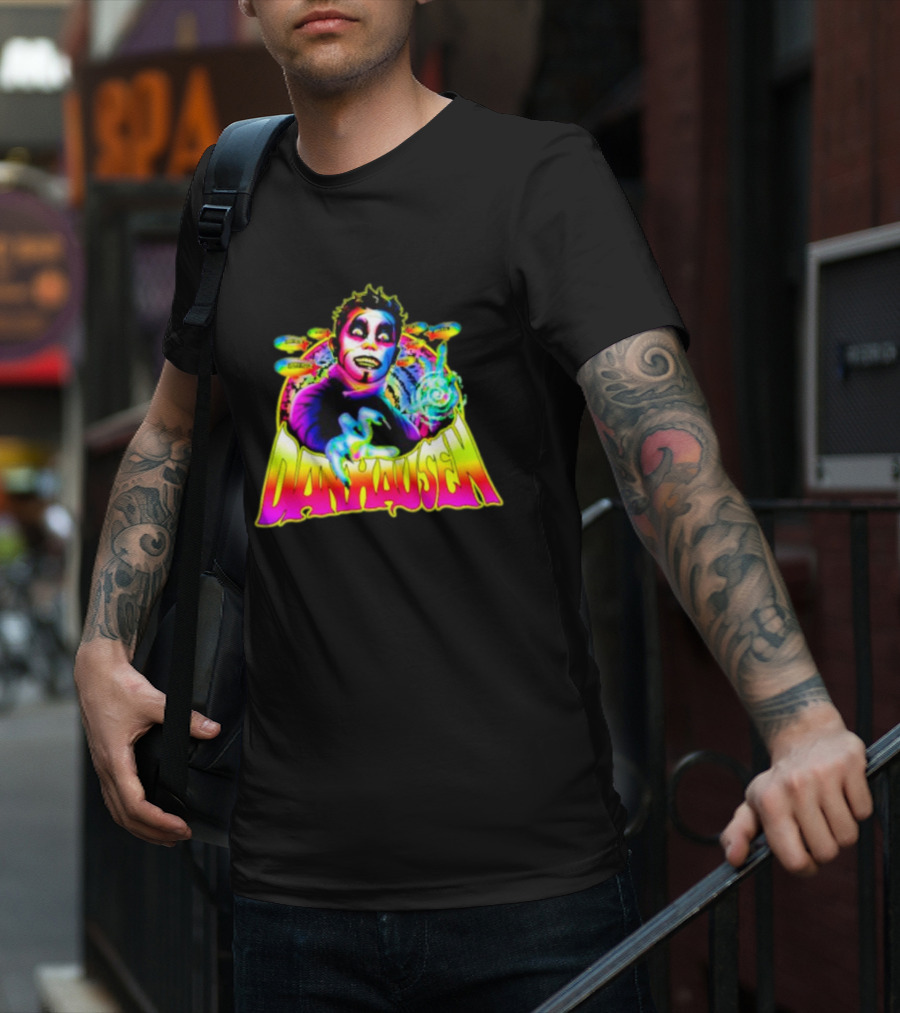 Danhausen Psychedelic Neon Art With Cosmic Whimsy T-Shirt