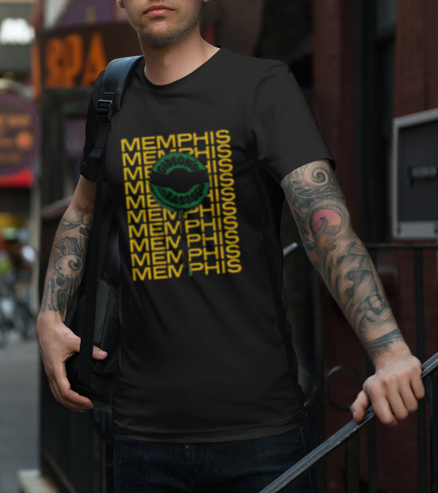 Gibson's Donuts Memphis Iconic Sweet Indulgence In Classic Green T-Shirt