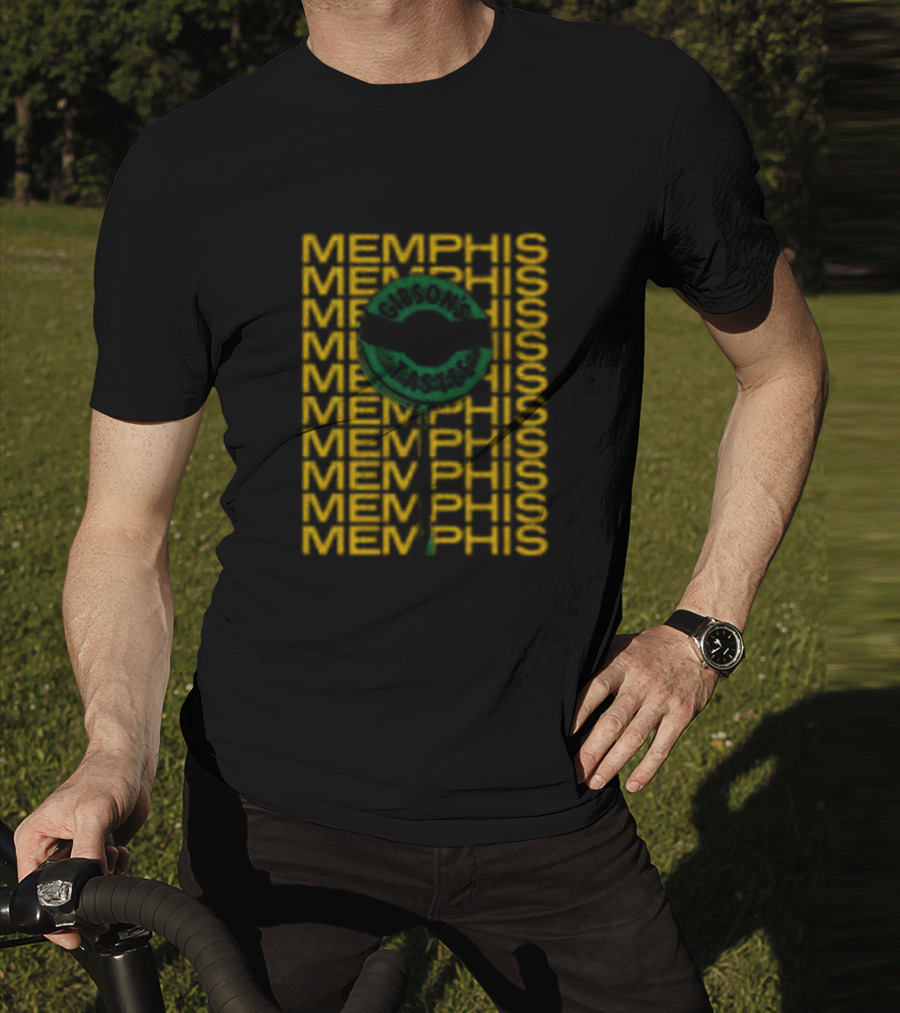 Gibson's Donuts Memphis Iconic Sweet Indulgence In Classic Green T-Shirt