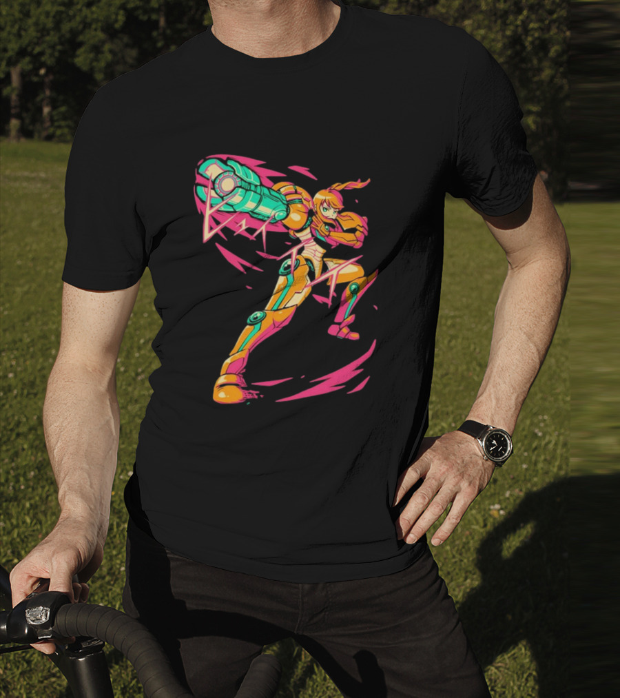 The Yetee Take Aim Metroid Samus Power Suit T-Shirt
