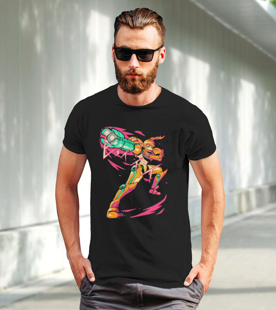 The Yetee Take Aim Metroid Samus Power Suit T-Shirt