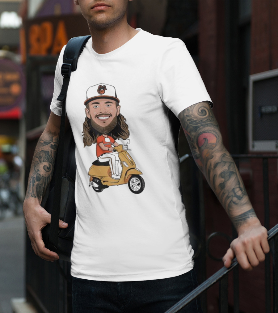 Baltimore Orioles Vespi Riding A Vespa Scooter T-Shirt