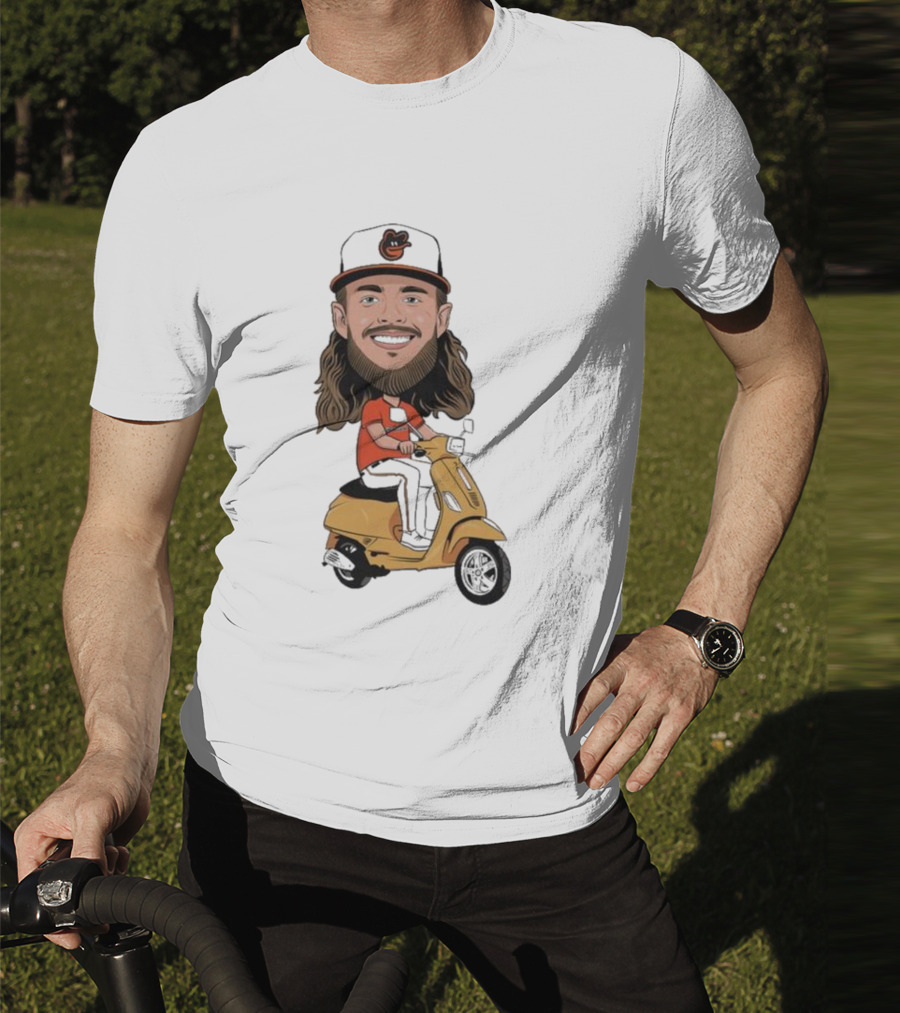 Baltimore Orioles Vespi Riding A Vespa Scooter T-Shirt