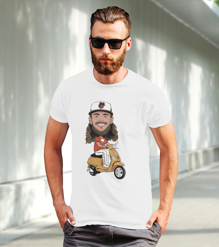 Baltimore Orioles Vespi Riding A Vespa Scooter T-Shirt