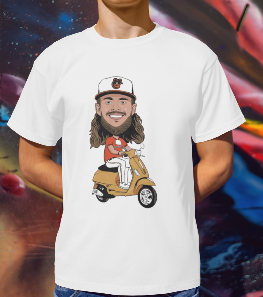 Baltimore Orioles Vespi Riding A Vespa Scooter T-Shirt