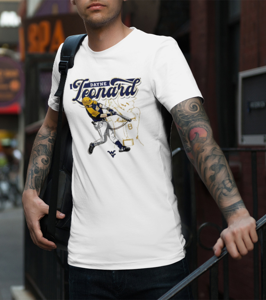 Dayne Leonard West Virginia University Baseball Player T-Shirt