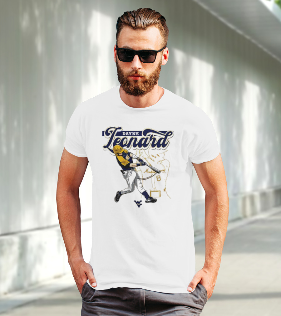 Dayne Leonard West Virginia University Baseball Player T-Shirt