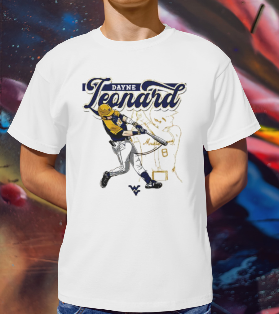 Dayne Leonard West Virginia University Baseball Player T-Shirt