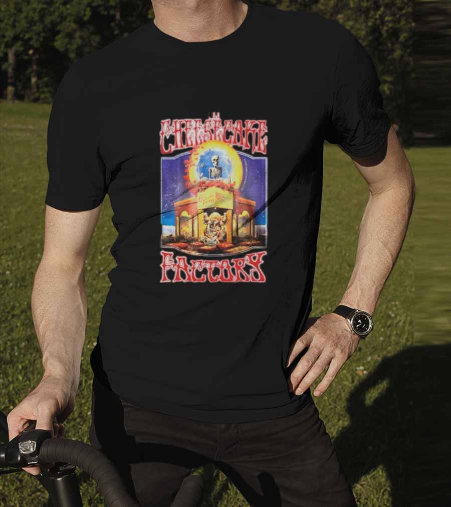 The Cheesecake Factory Grateful Dead Skeleton Cosmic Scene T-Shirt