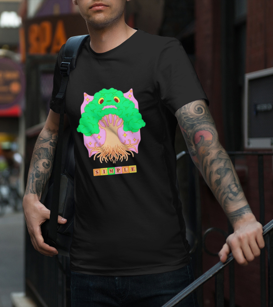 Simple Tree World Blocks Bright T-Shirt
