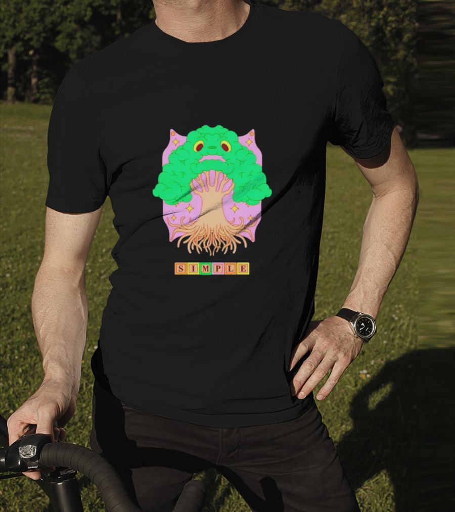 Simple Tree World Blocks Bright T-Shirt