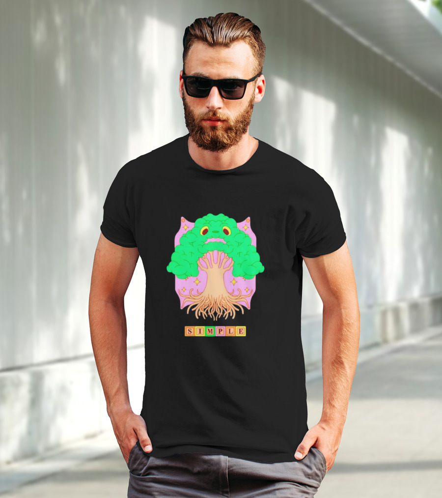 Simple Tree World Blocks Bright T-Shirt