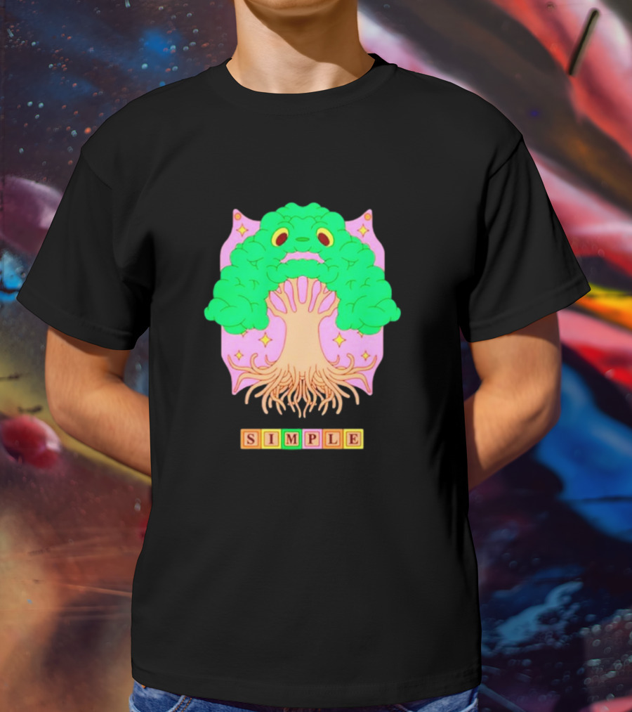 Simple Tree World Blocks Bright T-Shirt
