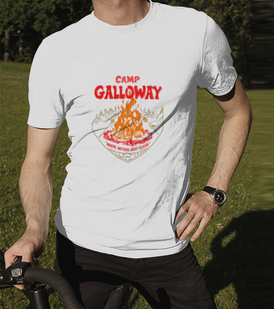 Camp Galloway When Nature Just Clicks 1985 Fire And Mountains T-Shirt