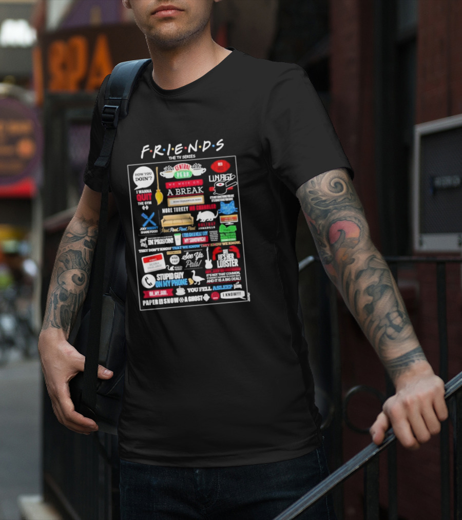 Friends The TV Series Iconic Quotes And Symbols T-Shirt
