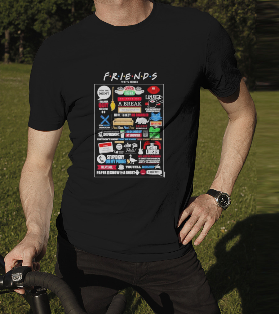 Friends The TV Series Iconic Quotes And Symbols T-Shirt