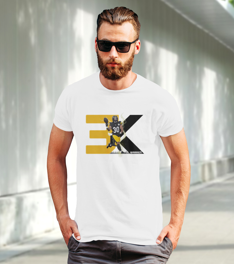 Jaylen Warren 3K 30 Pittsburgh Steelers T-Shirt