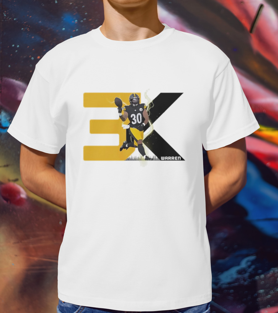 Jaylen Warren 3K 30 Pittsburgh Steelers T-Shirt