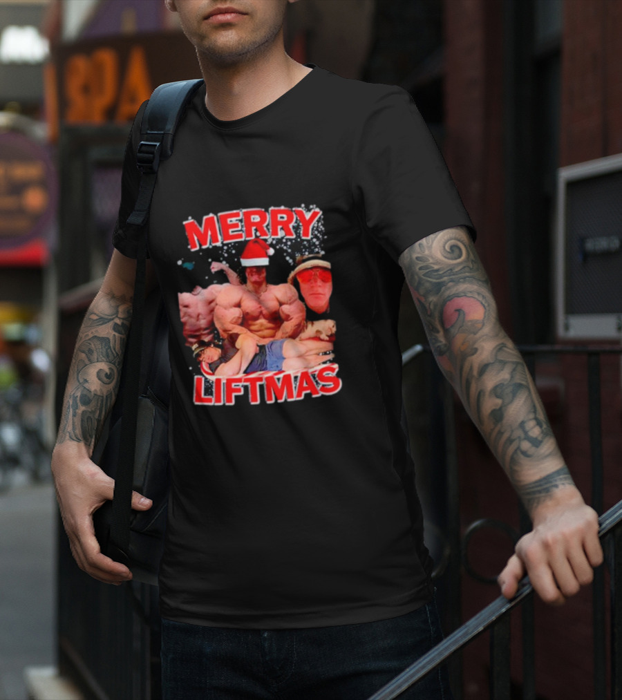 Merry Liftmas Sam Sulek Santa Memes Bodybuilding Humor T-Shirt
