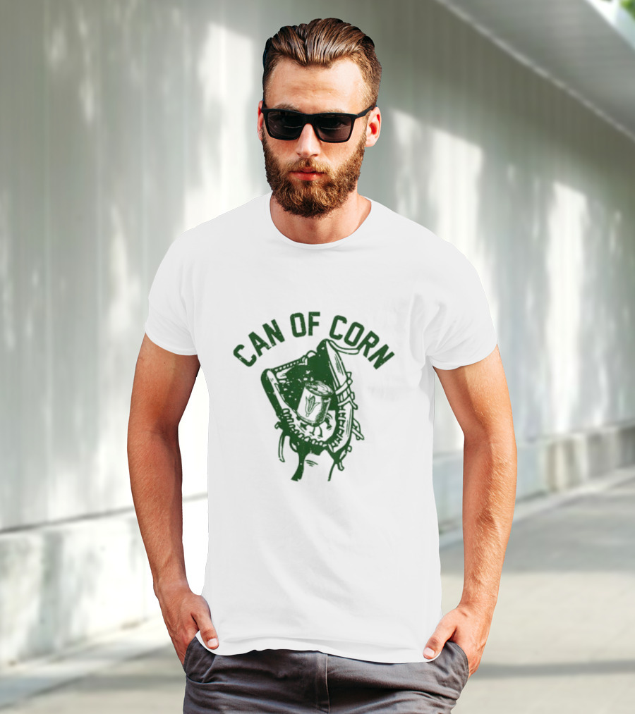Can Of Corn Baseball Glove T-Shirt