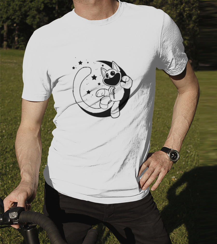Catnap Moon Stars And Happy Cat Astronaut T-Shirt