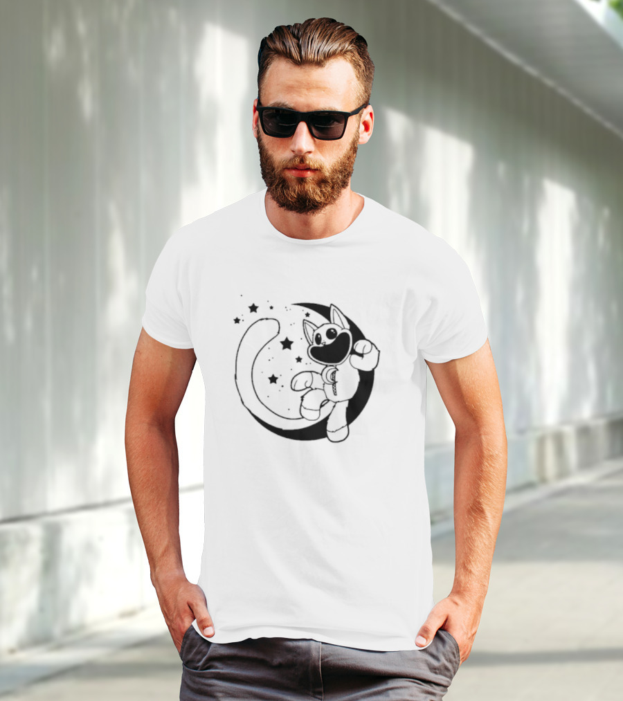 Catnap Moon Stars And Happy Cat Astronaut T-Shirt