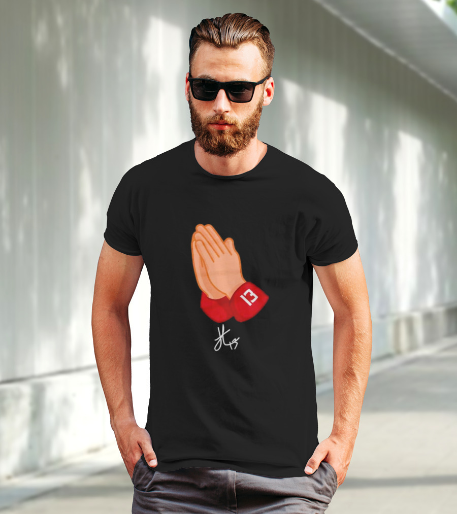 Jordan Travis College Praying Hand Number 13 T-Shirt