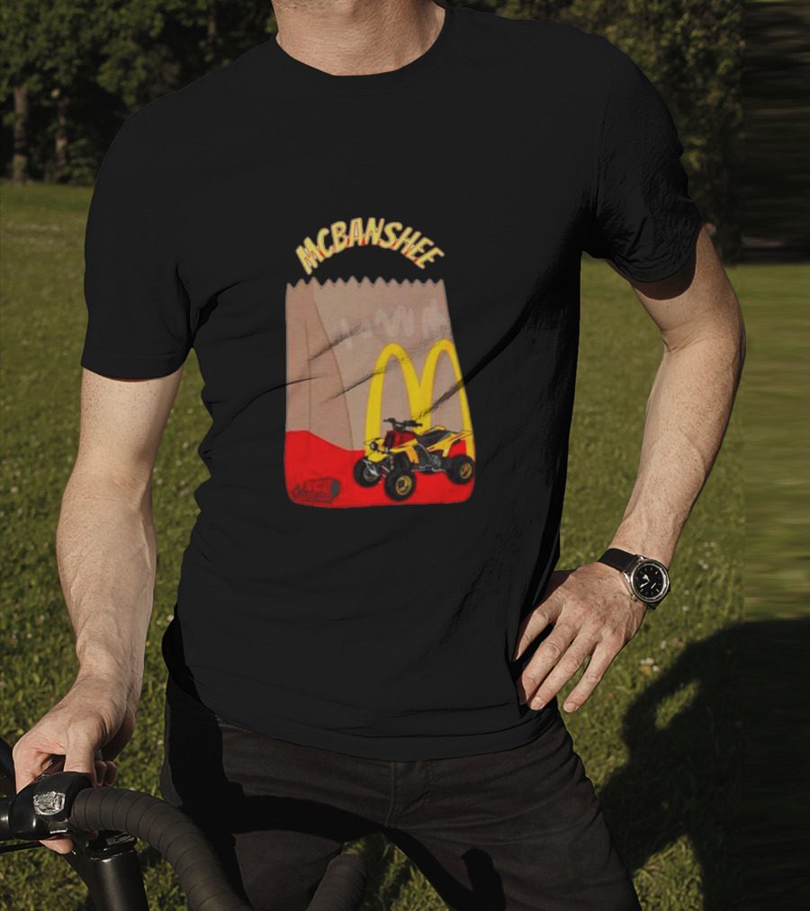 MCBANSHEE Logo Bag With Yellow Quad Bike And McDonald's Arches T-Shirt