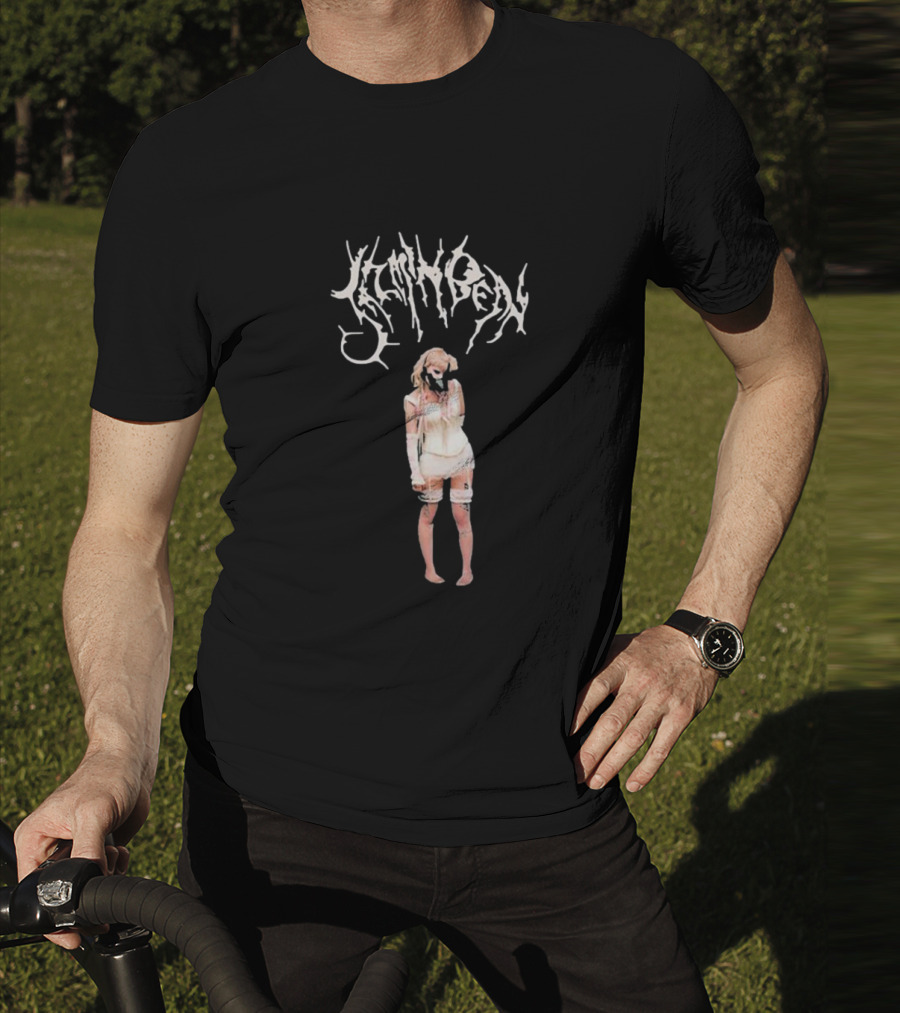Jazmin Bean Distorted Logo With Grunge Style Doll-like Figure T-Shirt