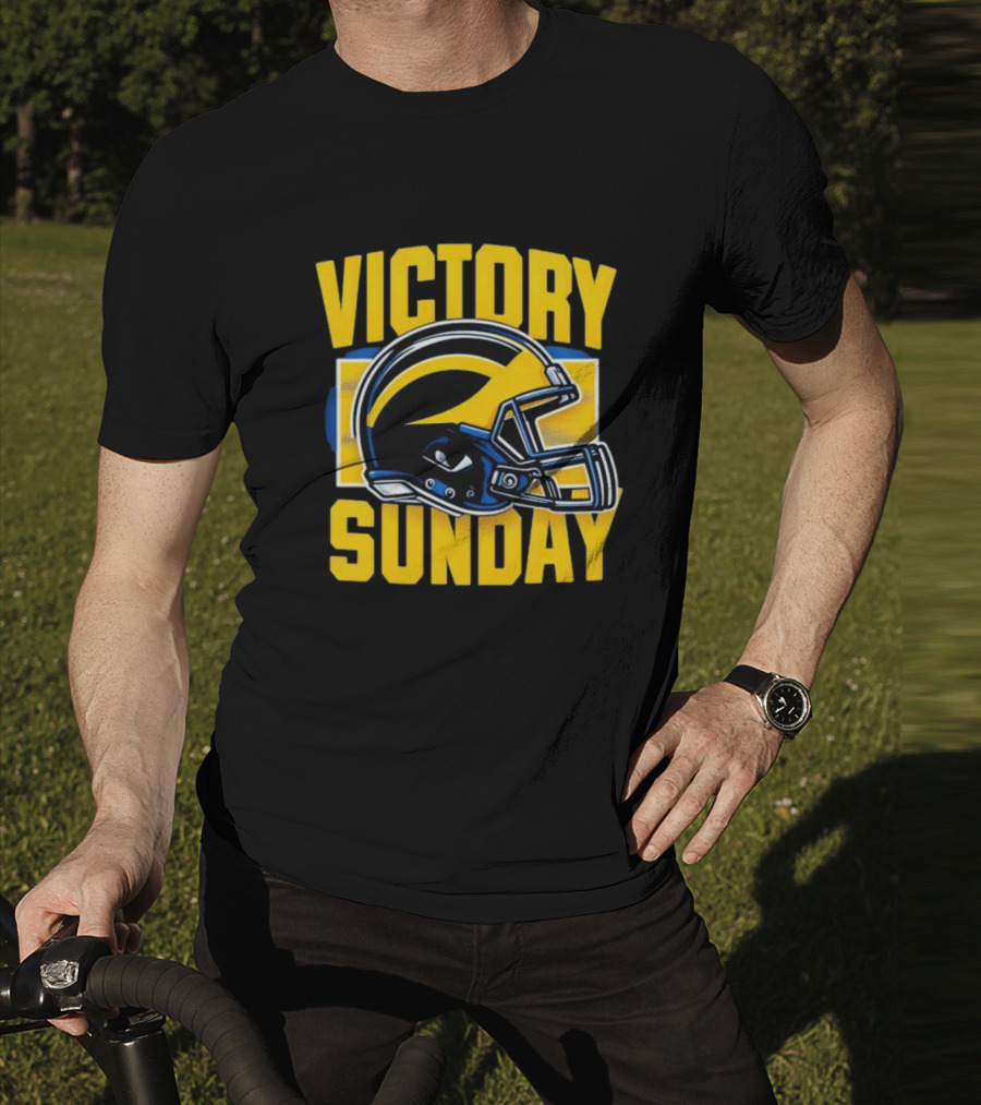 Victory Sunday Michigan Helmet T-Shirt