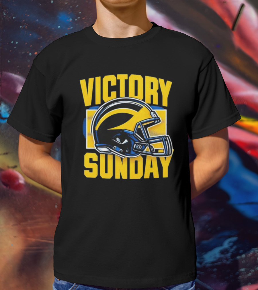 Victory Sunday Michigan Helmet T-Shirt
