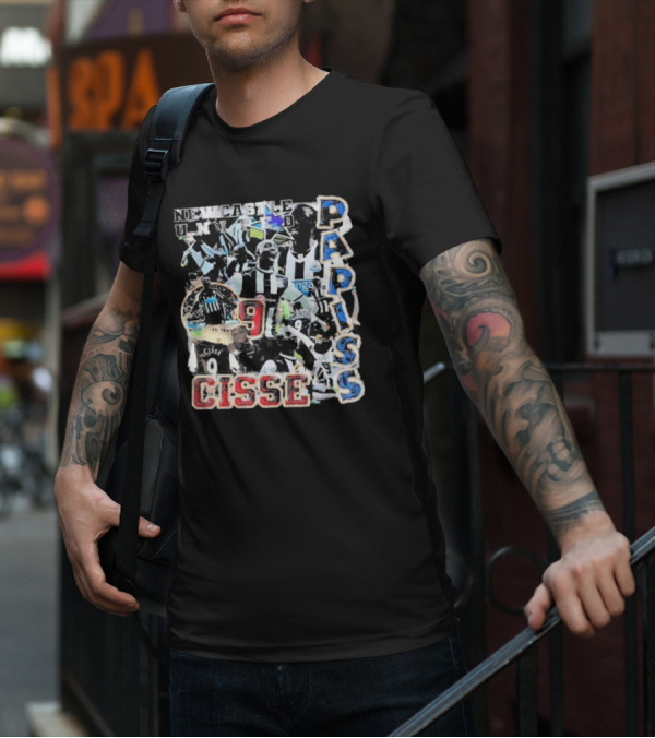 Newcastle United Papiss Cisse 9 Football Celebration Collage T-Shirt