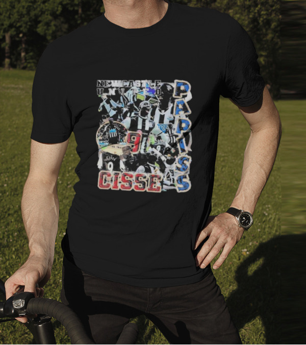 Newcastle United Papiss Cisse 9 Football Celebration Collage T-Shirt