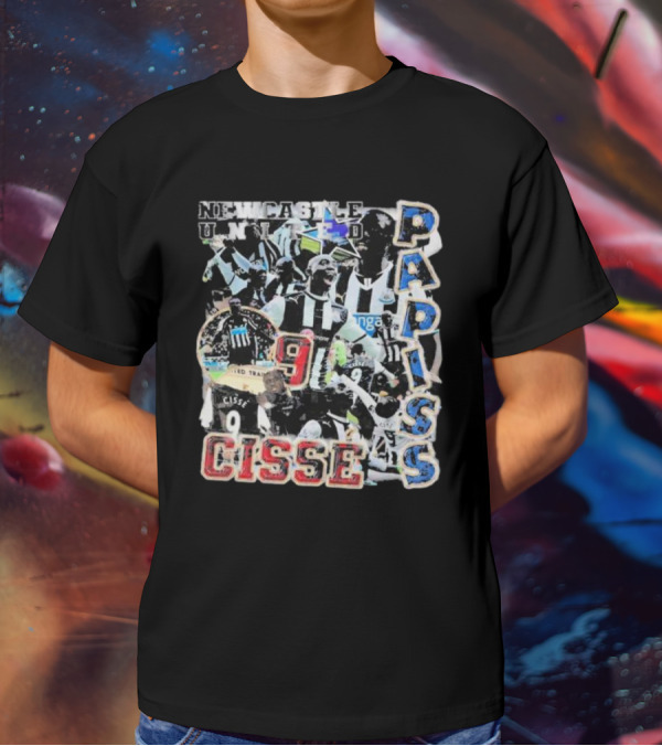 Newcastle United Papiss Cisse 9 Football Celebration Collage T-Shirt