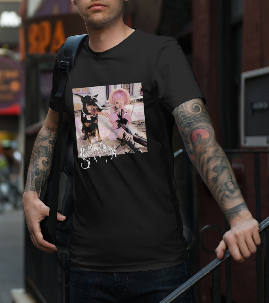 Jazmin Bean Yandere Aesthetic Pink Wig Dog T-Shirt