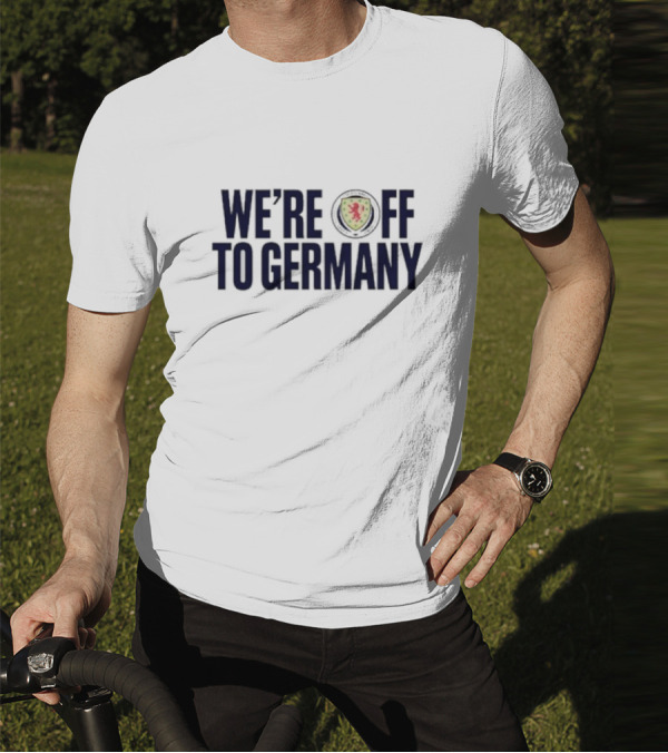 WE'RE OFF TO GERMANY Scotland Football Lion Emblem T-Shirt