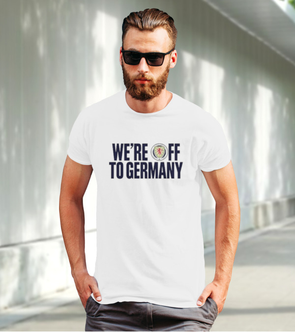 WE'RE OFF TO GERMANY Scotland Football Lion Emblem T-Shirt