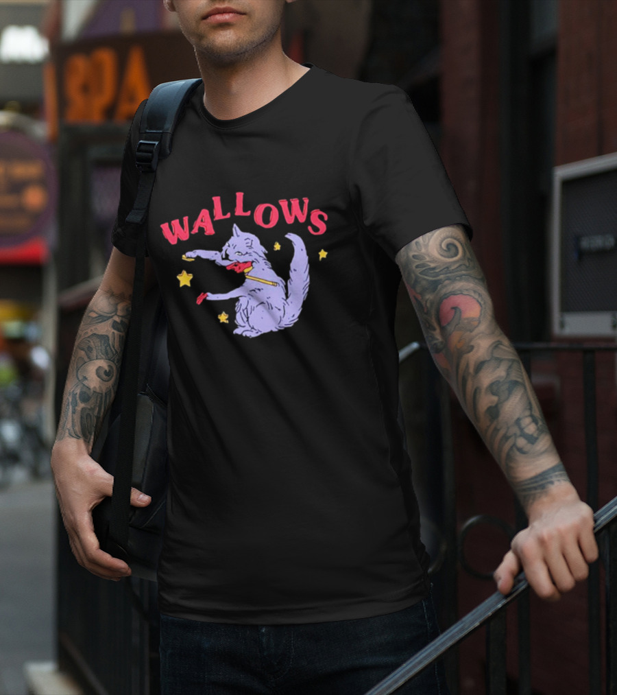 Wallows Cat Fiddle With Stars T-Shirt