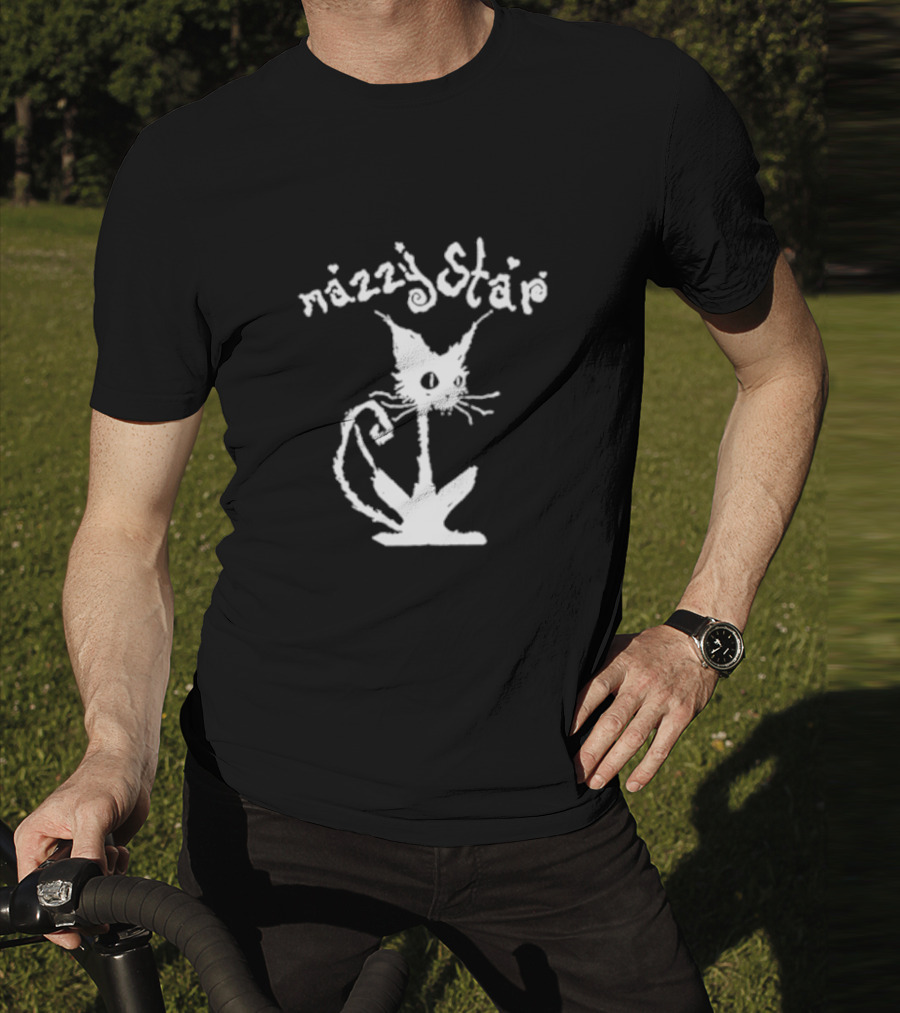 Mazzy Star Black Cat Iconic Whimsical T-Shirt