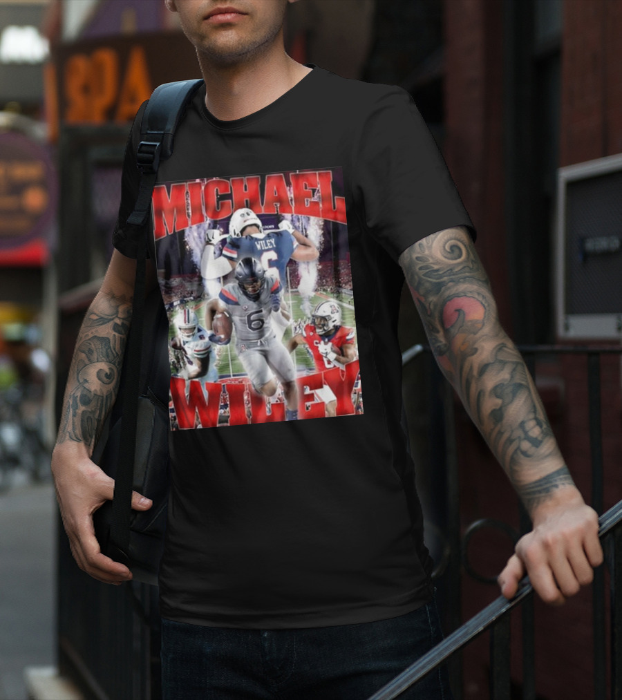 Michael Wiley Arizona Wildcats Football Dynamic On-Field Action T-Shirt